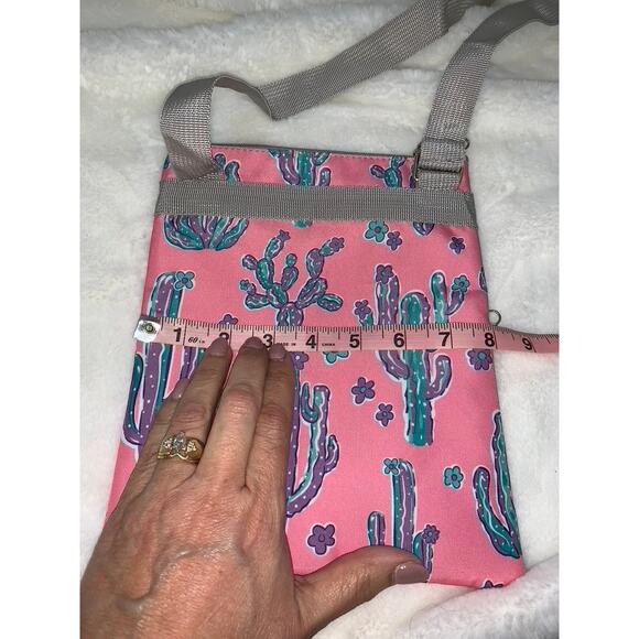 Simply Southern Women's Pink Cactus Print Crossbody Bag Medium Adjustable Strap - Picture 4 of 7